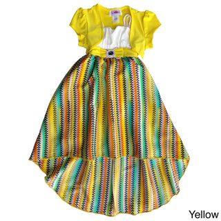 Toddler/ Girls Colorful High low Dress and Shrug Set Girls' Dresses