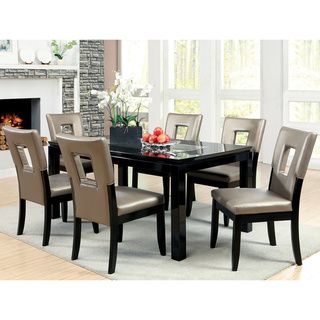 Amora Contemporary 7 piece High Gloss Lacquer Dining Set Dining Sets