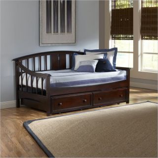 Hillsdale Alexander Daybed With Trundle Drawer in Deep Brown Finish   1552DBT
