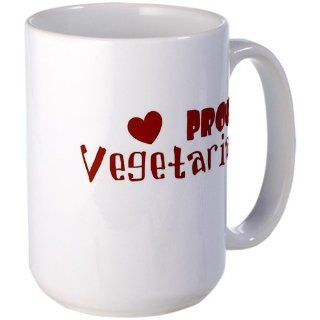  Proud Vegetarian Large Mug Large Mug   Standard Kitchen & Dining