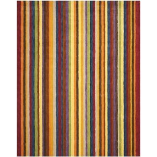 Safavieh Handmade Himalayan Gabeh Stripe Wool Rug (8'9 x 12') Safavieh 7x9   10x14 Rugs