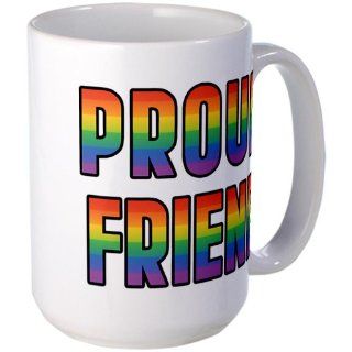  GLBT Rainbow Proud Friend Large Mug Large Mug   Standard Kitchen & Dining
