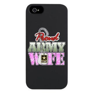 iPhone 5 or 5S Case Black Proud Army Wife 