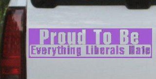 Purple 8in X 2in    Proud To Be Everything That Liberals Hate Political Car Window Wall Laptop Decal Sticker Automotive