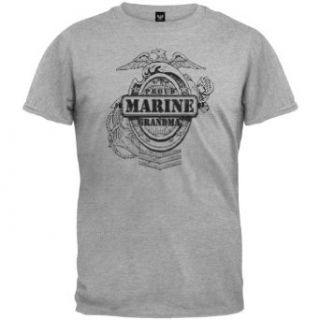 Us Marines   Mens Proud Grandma T shirt Small Grey Clothing