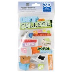 Paper House 3 D Sticker   Off To College Stickers
