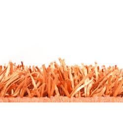 Hand woven Orange Ares Soft Plush Shag Rug (8' x 10'6) 7x9   10x14 Rugs
