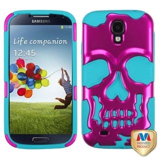 BasAcc Hot Pink/ Teal Skullcap Case for Samsung Galaxy S4 i9500 BasAcc Cases & Holders