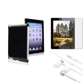 BasAcc BasAcc Black Case/Anti Glare Screen Protector/Headset for Apple iPad 2/ 3/ 4 BasAcc iPad Accessories