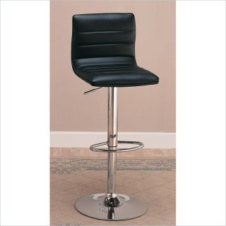 Coaster 29" Upholstered Adjustable Height Bar Chair in Black   120344