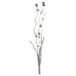 Bamboo Branch Silver Flowers Botanical Accent (Indonesia) Accent Pieces