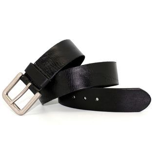 Toneka Embossed Brightness Black Dress Belt Toneka Men's Belts