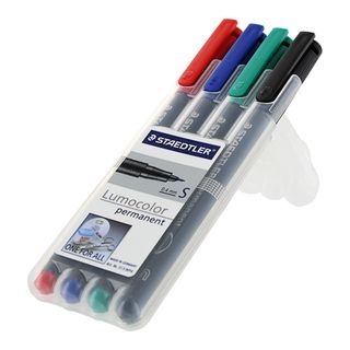Staedtler Lumocolor Superfine 0.4mm Permanent Markers (Pack of 4) Staedtler Paint Markers