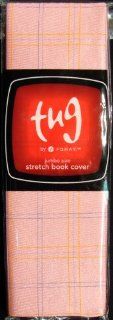 Stretch Book Cover, Jumbo, Pink Plaid  Writing Notebooks 