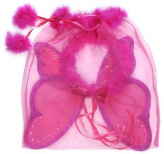 Creative Education's Hot Pink Fairy Wings And Halo (One Size) Clothing