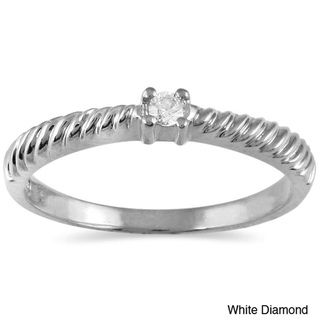 10k White Gold Diamond Accent Promise Ring Diamond Rings