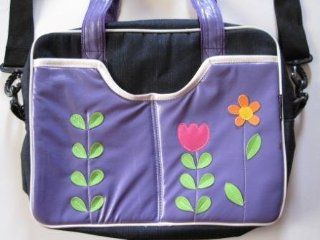 Cute Laptop Bag Messenger Purple Tulip Leave By AG Electronics