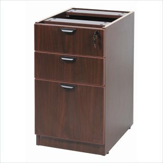 Boss Office Products 3 Drawer Lateral Wood File Cabinet in Mahogany   N166 M