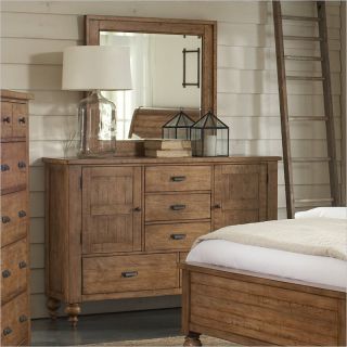 Riverside Furniture Summerhill Door Dresser in Canby Rustic Pine   91662