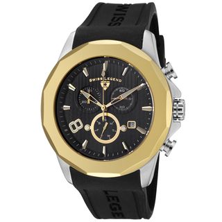 Swiss Legend Men's Monte Carlo Chronograph Black Silicone Watch Swiss Legend Men's Swiss Legend Watches