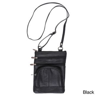 Journee Collection Women's Genuine Leather Crossbody Bag Journee Collection Crossbody & Mini Bags