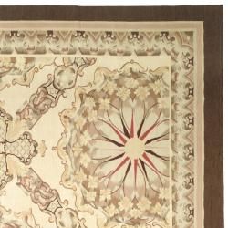 Hand knotted French Aubusson Ivory Wool Rug (8' x 10') Safavieh 7x9   10x14 Rugs
