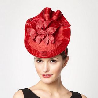 Top Hat by Stephen Jones Designer red orchid wave headband