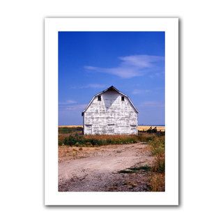 Kathy Yates 'Old White Barn' Unwrapped Canvas ArtWall Canvas