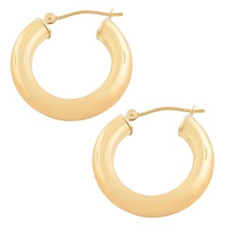 Fremada 10k Yellow Gold 21 mm Polished Round Hoop Earrings Fremada Gold Earrings
