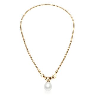 Tiffany & Co. 18k Yellow Gold FW Pearl Estate Necklace (14 mm) Tiffany & Co. Estate and Vintage Necklaces