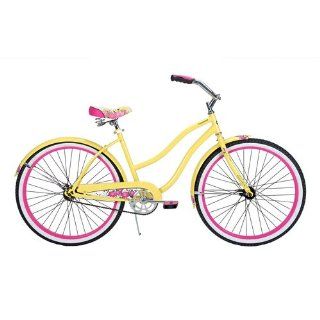 26" Huffy Cranbrook Women's Bike, Banana Yellow  Cruiser Bicycles  Sports & Outdoors