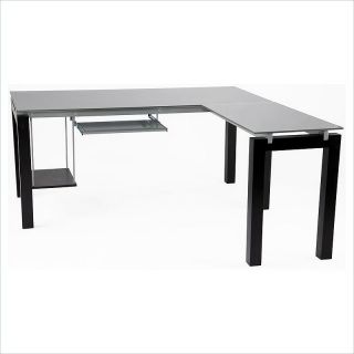 Eurostyle Ballard L Shape Desk with Glass Top   27370X KIT