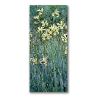 Claude Monet 'The Yellow Irises' Canvas Art Trademark Fine Art Canvas