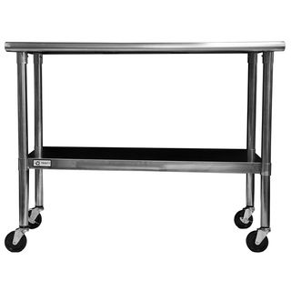 Trinity Stainless Steel Table with Caster Kit Trinity Work Cabinets & Benches