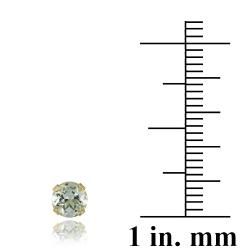 Glitzy Rocks 14k Yellow Gold Green Amethyst 4/5ct TGW 5 mm Stud Earrings Glitzy Rocks Gemstone Earrings