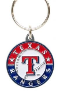 Zinc MLB Team Logo Key Ring   Texas Rangers  Sports Related Key Chains  Clothing