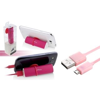 BasAcc Hot Pink USB Power Bank/ Pink Micro USB Cable BasAcc Cell Phone Batteries