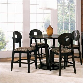 Steve Silver Company Optima 5 Piece Counter Dining Table Set in Black   OT600PT 5Pc Dining PKG