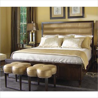 Lexington St.Tropez Avalon Upholstered King Bed in Rich Walnut Brown   01 0338 134C