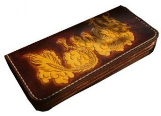 GPUFashion Handmade Clutch Wallet Leather Craft Dragon and Phonix at  Mens Clothing store