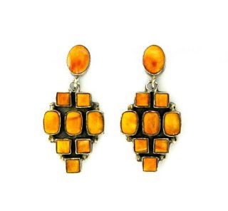 Earrings Orange Spiny Oyster Jewelry