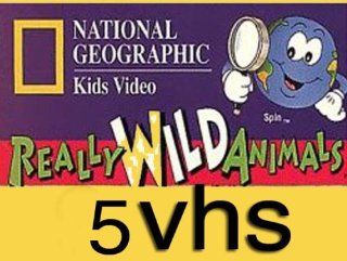 national geographic kids video set 5 vhs  National Geographic's Really Wild Animals Deep Sea Dive, Nat'l Geo Swining Safari. National Geographic's Really Wild Animals Amazing North America. Tales From The Wild Cain The Coyote , Tales From 