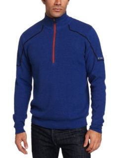 Columbia Men's Risco Run 1/2 Zip Sweater, Royal, Medium Clothing