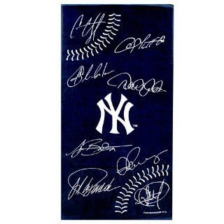 New York Yankees MLB 30x60 Signature Ball Towel  Sports Related Merchandise  Sports & Outdoors