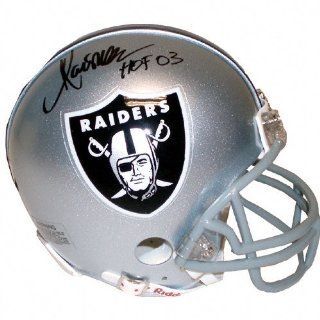 Marcus Allen Oakland Raiders Autographed HOF Logo Mini Helmet  Sports Related Collectible Mini Helmets  Sports & Outdoors