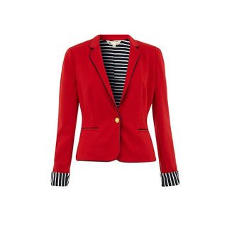 Yumi Red Nautical stripe blazer