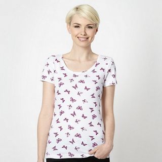The Collection Bright purple butterfly printed t shirt