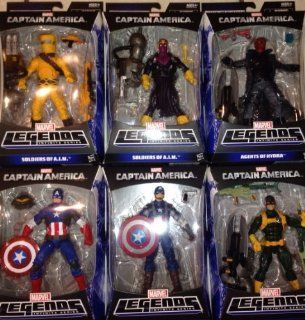2014 Marvel Legends Platinum Captain America  (BAF) MANDROID Set of 6 FREE SAME DAY USA SHIPPING Toys & Games