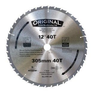 Original 00123 12 Inch 40 Tooth ATB General Purpose Miter Saw Blade with 1 Inch Arbor   Table Saw Blades  