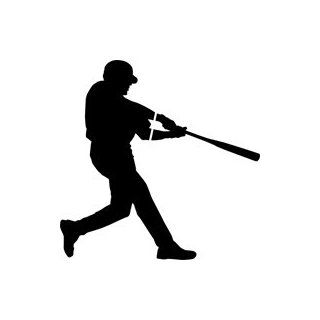 Home Run Hit Baseball Stencil   24 inch (at longest point)   60 mil ultraflex ind Wall Decor Stickers